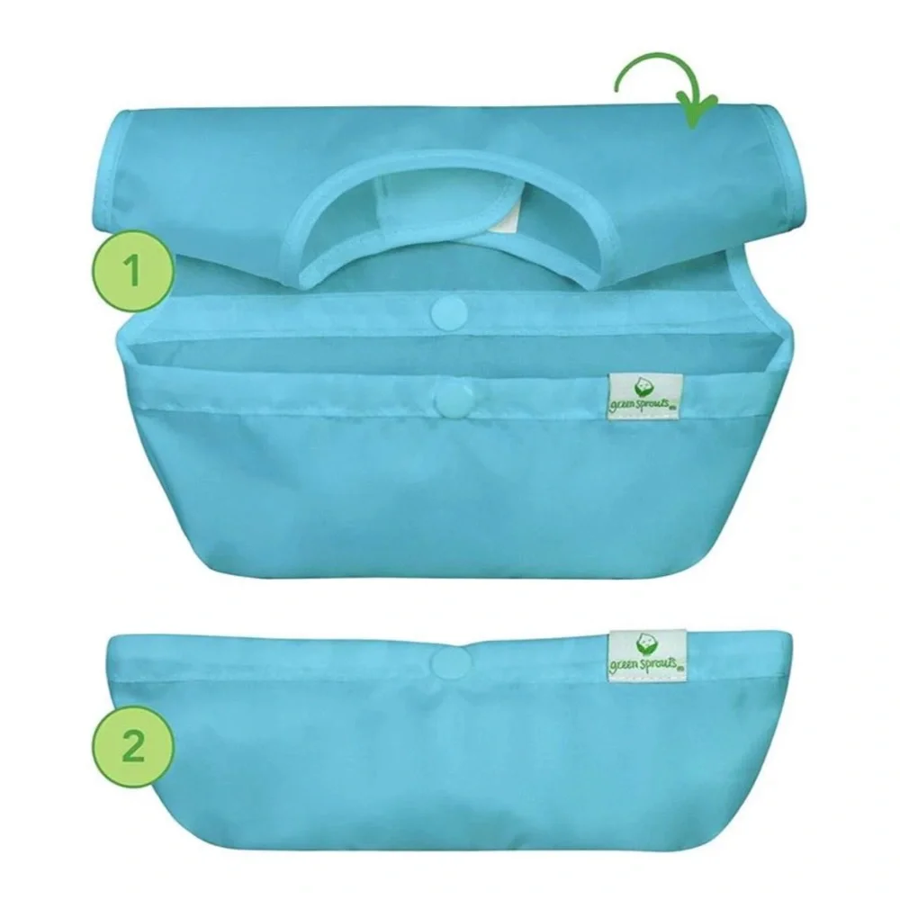 NWT GREEN SPROUTS SNAP & GO EASY-WEAR BIB 3-PACK SET, AQUA PIRATE